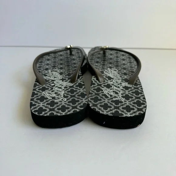 Brighton Flip Flops Thong Sandals Black & White Summer Shoes EUC Womens 8 - Picture 6 of 9